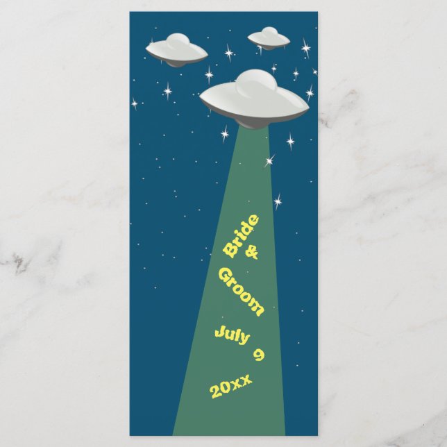 Bröllopsprogrammet Sci Fi Flies Saucers Program (Framsida)