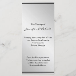 Bröllopsprogrammet silver Elegance Program