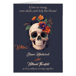 Bröllopsprogrammet Slutför elegant-gotik 3D-Blommi Hälsningskort