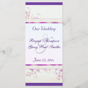 Bröllopsprogrammet Songbird Shabby chic Program