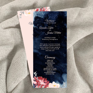 Bröllopsprogrammet Starry Night Blommigt Program