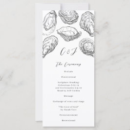 Bröllopsprogrammet Svartvit ostron