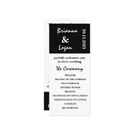 Bröllopsprogrammet Svartvitt för Contemporary av s Program