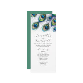 Bröllopsprogrammet Tea Length - Mall Peacock