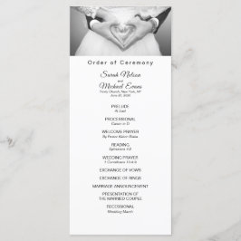 Bröllopsprogrammet Traditionellt foto för elegant Program