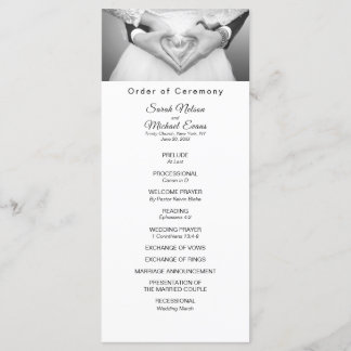 Bröllopsprogrammet Traditionellt foto för elegant Program