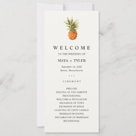 Bröllopsprogrammet Tropical Pineapple Greenery