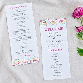 Bröllopsprogrammet Vackert Papel Picado Mexican