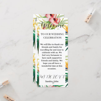 Bröllopsprogrammet Välkommen till Blommigten grönt