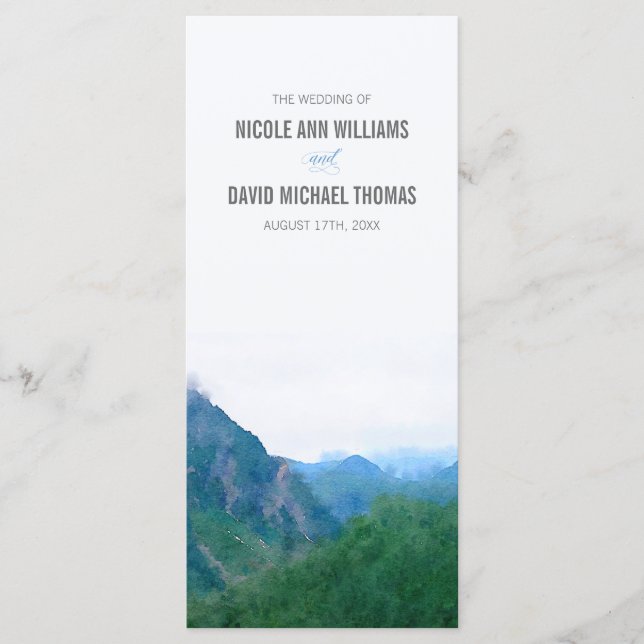 Bröllopsprogrammet Vattentärsberg Program (Framsida)