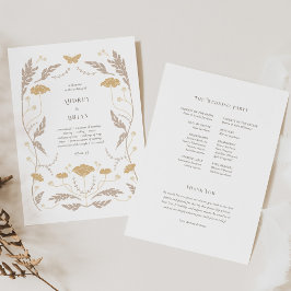 Bröllopsprogrammet vintage Art nouveau Program