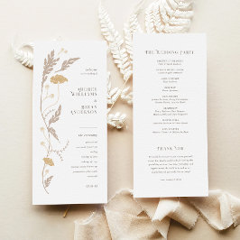 Bröllopsprogrammet vintage Art nouveau Program