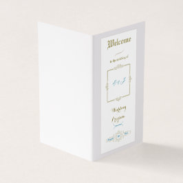 Bröllopsprogrammet vintage Elegance Kort