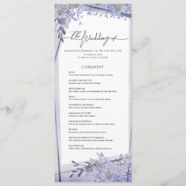 BRÖLLOPSPROGRAMMET vintage VATTENFÄRG BLOMMIGT Program