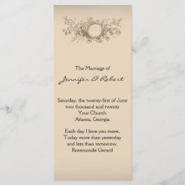 Bröllopsprogrammet vintage Winery Program