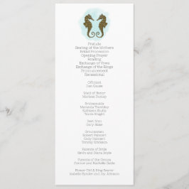 Bröllopsprogrammet Watercolor Seahorse Program