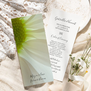 Bröllopsprogrammet White Daisy Petals Program