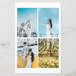 Bröllopsprogrammet White Romantik Kärlek Photo Col
