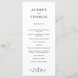 Bröllopsprogrammet Wildblomma Program