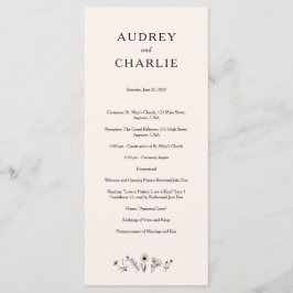 Bröllopsprogrammet Wildblomma Program