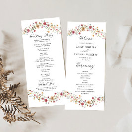 Bröllopsprogrammet Wildblommor Program