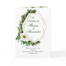 Bröllopsprogrammet Winter Ro Gräs Holly jul