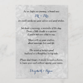 Bröllopsråd, goda önskningar, grå blommor rådkort