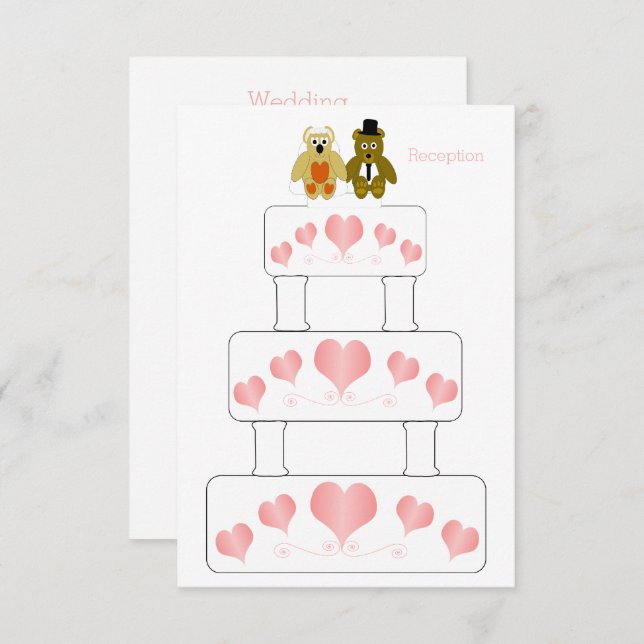 Bröllopsrecept för bröllop Cake Design Tilläggskort (Fram/baksida)
