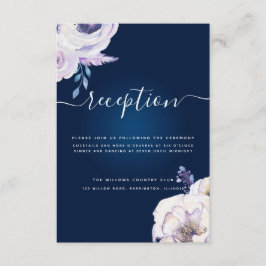 Bröllopsrecept för marin och lilac Ro Tilläggskort