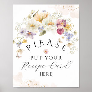 Bröllopsrecept med vilda blommor i rustik stil poster
