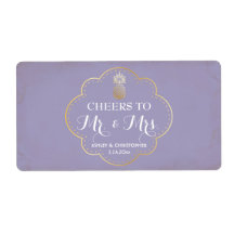 Bröllopsrecept Mini Champagne Label Pineapple