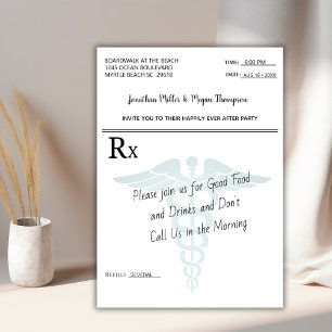Bröllopsrecept Party Medical Prescription Pad Inbjudningar