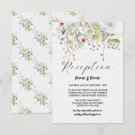 Bröllopsreception Blommor Vilda blommor Vår Tilläggskort