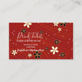 Bröllopsreception Drink Biljett Tilläggskort