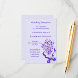 Bröllopsreception i rosalavendel tilläggskort