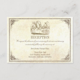 Bröllopsreceptionskort Alice i Underlandet Tilläggskort