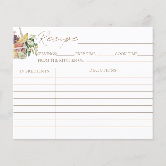 Bröllopsreceptkort för Bridal Shower 'Borta från M (Framsida)