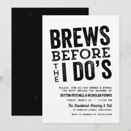 Bröllopsrepetitionens middagsinbjudan för 'Öl före Inbjudningar