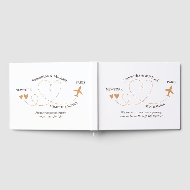 Bröllopsresa Flygplansvandring Gästböcker (Full)
