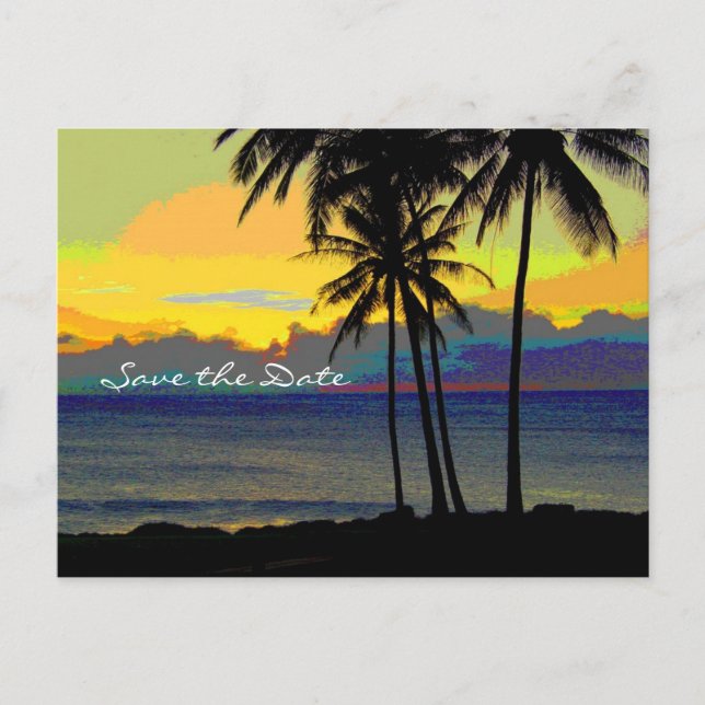 Bröllopsresa Spara Datum Meddelande Vykort (Framsida)