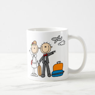 Bröllopsresa Time för bruden och brudgummuggen Kaffemugg