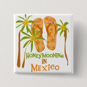 BröllopsresaMexico Tshirts och gåvor Knapp