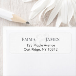 Bröllopsreturadressetikett | Namnheader Returadress Etikett