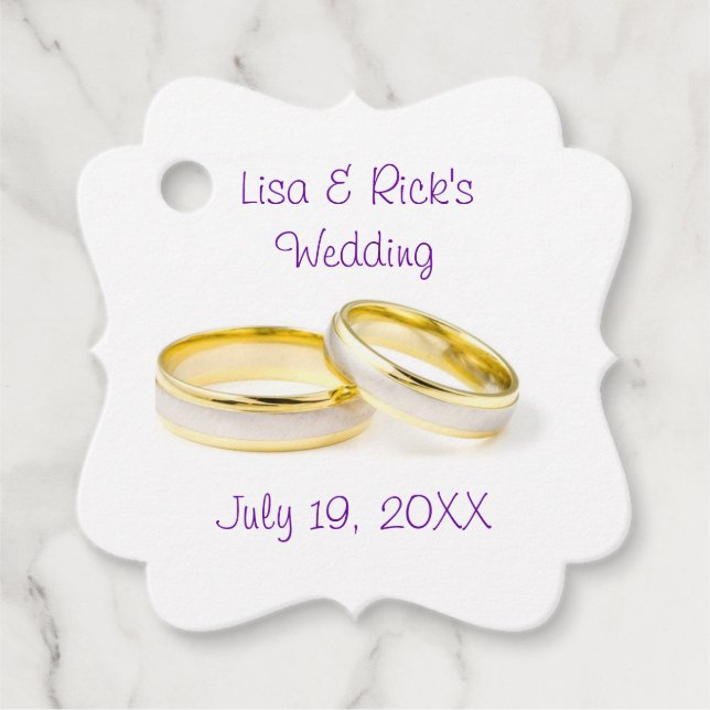 Bröllopsringar Klassiska Favorit Etiketter (Framsida)