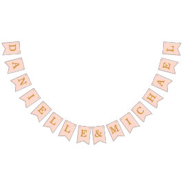 Bröllopsroséguld Enkla Namn Brud Brudgumma Vimplar