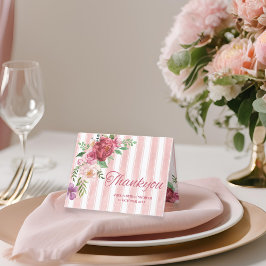 Bröllopssalong fästman rosa band bröllopsdusch tack kort