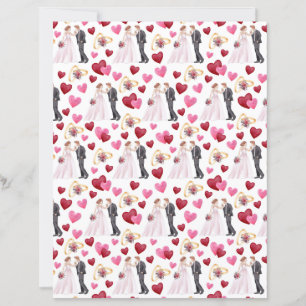 Bröllopsscrapbookingpapper i vitt