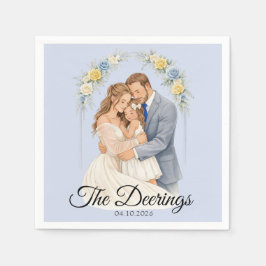 Bröllopsservett i papper pappersservett