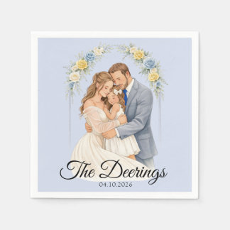 Bröllopsservett i papper pappersservett