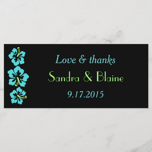 Bröllopsset - Tropisk - Hibiskus Blå (Framsida)